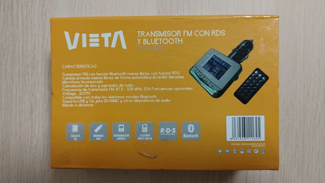 Trasmettitore FM Bluetooth VIETA con telecomando