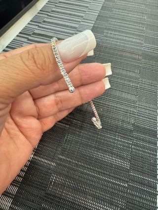 Bracciale tennis aperto con zircone