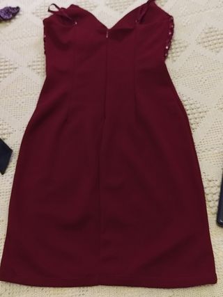  Lote Vestido  negro rojo y burdeos