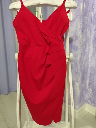  Lote Vestido  negro rojo y burdeos