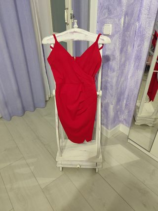  Lote Vestido  negro rojo y burdeos