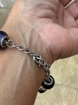 Bracciale Argento con Pietre Vetro Soffiato