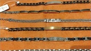 Braccialetti uomo/donna acciaio e ceramica