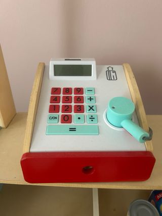 Carrito de comida de madera para niños