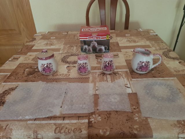 Set de mesa 4 piezas cerámica