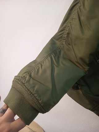 Chaqueta Bomber Zara Man Verde Oliva