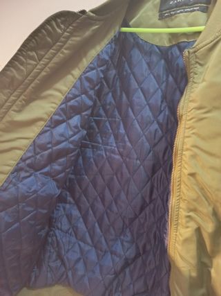 Chaqueta Bomber Zara Man Verde Oliva
