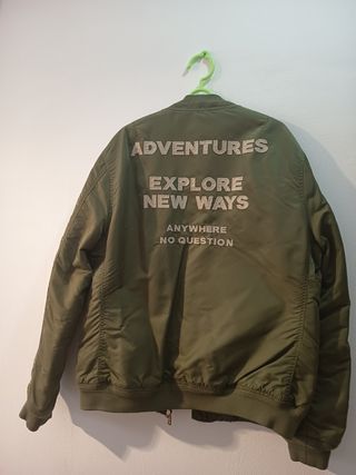 Chaqueta Bomber Zara Man Verde Oliva