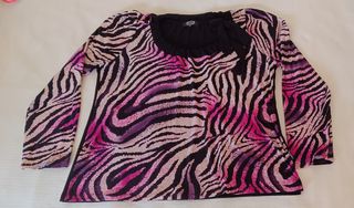 Blusa cebra manga larga Talla M