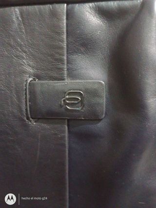 Mochila Piquadro Negra y Azul KH 7997