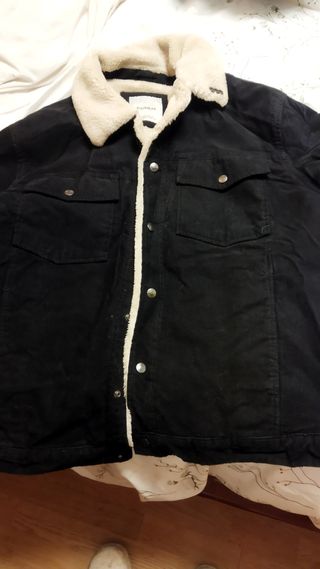Cazadora Pull&Bear hombre negra XXL forrada