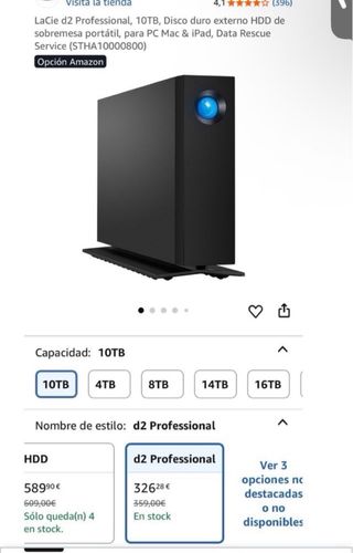 LaCie d2 Professional 10TB Disco Duro Externo
