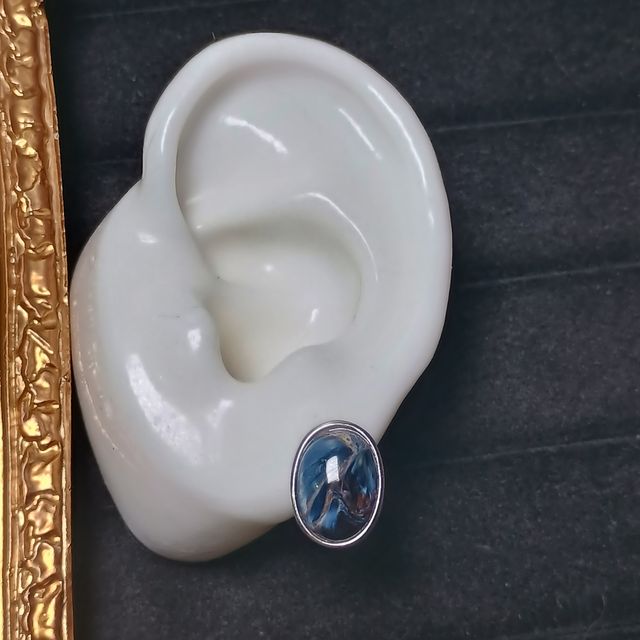 Pendientes Plata Pietersite Azul