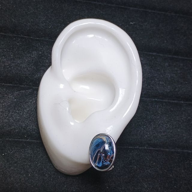 Pendientes Plata Pietersite Azul