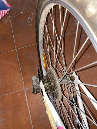 Dos Bicicletas Rockrider blancas con cesta