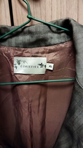 Blazer mujer gris/marrón talla 44. 