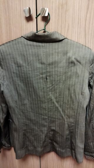 Blazer mujer gris/marrón talla 44. 