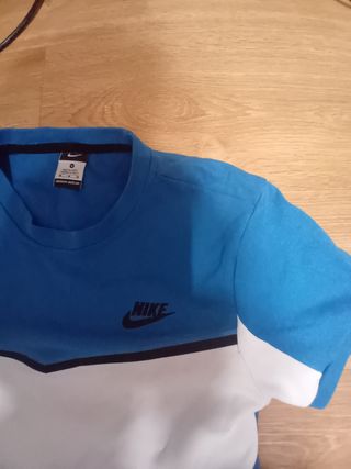 Conjunto Nike Tech Fleece Azul y Blanco