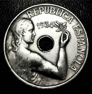 1934 ESPAÑA REPÚBLICA 25c
