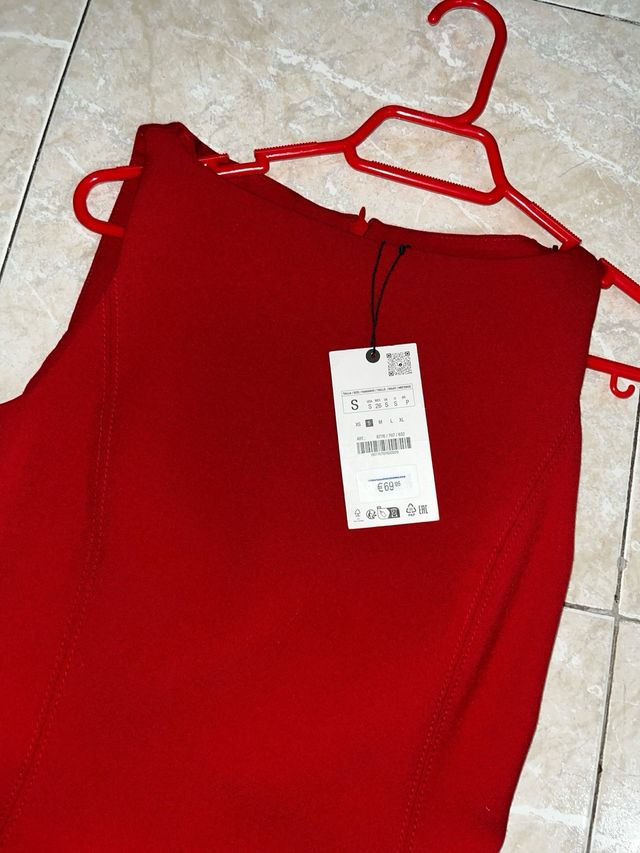 Vestido elegante Zara rojo