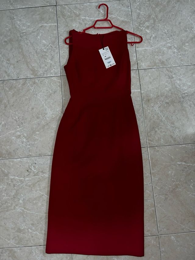 Vestido elegante Zara rojo