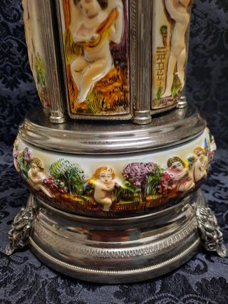 Carillon Portasigarette Ceramica Capodimonte