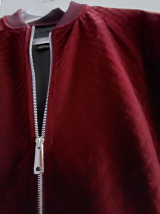 Bomber Zara Terciopelo Granate