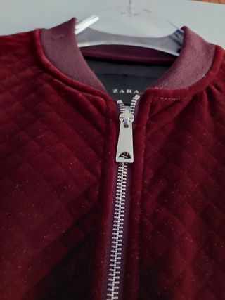 Bomber Zara Terciopelo Granate