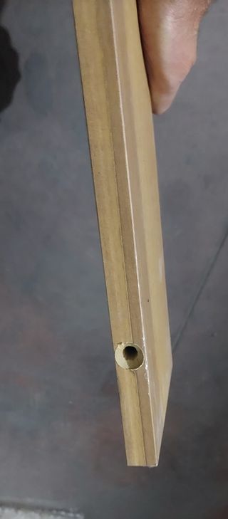 Mensola da parete in legno color noce cm.60x17x2