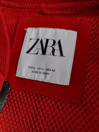 Bomber Zara Rojo Talla M