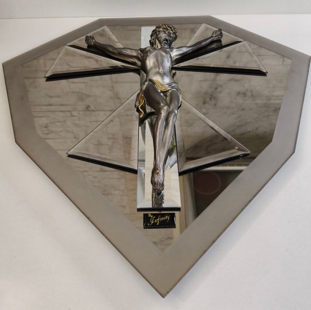 Capezzale crocifisso Infinity specchi e argento925