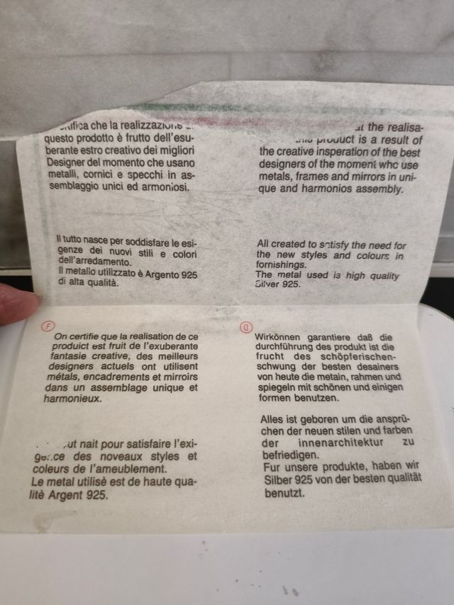 Capezzale crocifisso Infinity specchi e argento925