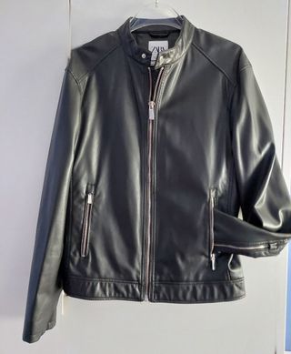 Cazadora polipiel Zara Man Talla M