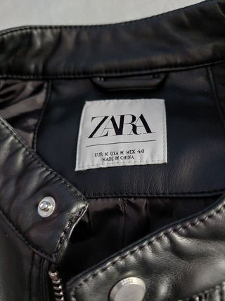 Cazadora polipiel Zara Man Talla M