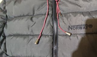 Plumífero Geographical Norway, gris y rojo 