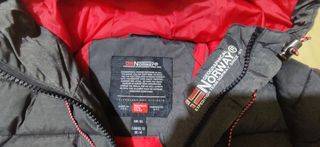 Plumífero Geographical Norway, gris y rojo 