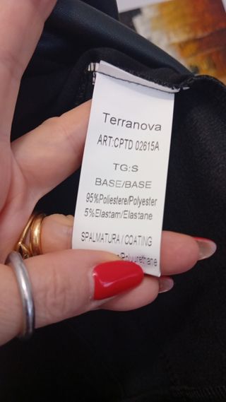 Giacca similpelle nera aderente