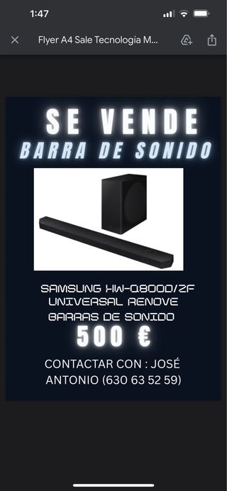 Barra de Sonido Samsung HW-Q8000/ZF