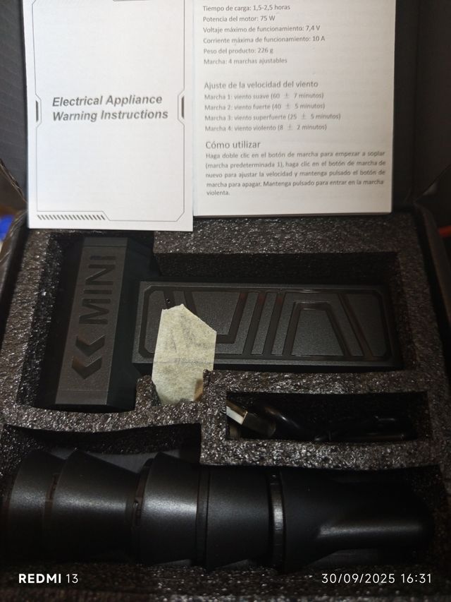 Mini soplador turbo fan