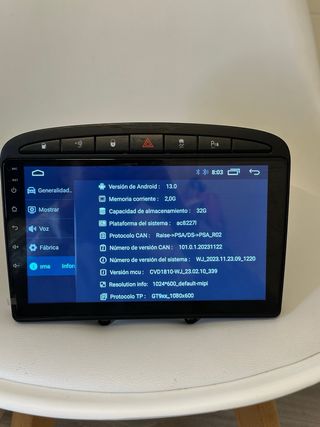 Pantalla Táctil Coche para Peugeot 408 308 308SW 