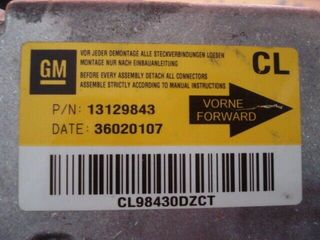 Airbag Centralita Crash Sensor Opel Vectra C  13129843CL GM 13129843