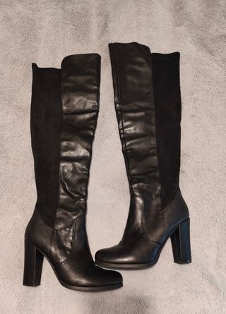 Botas altas negras tacón