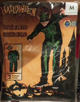Disfraz Esqueleto Halloween Talla M
