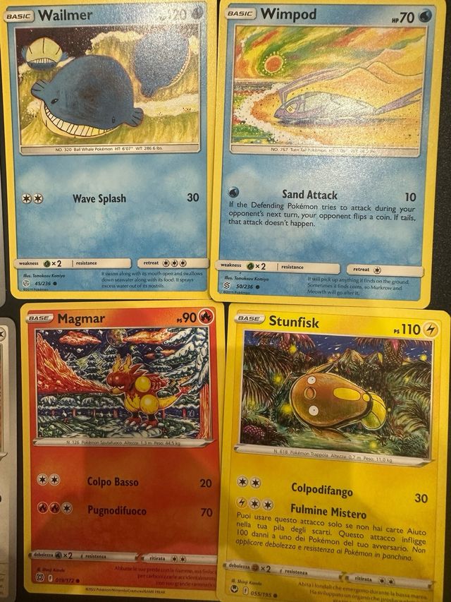 Lotto 8 Carte Pokemon (Kanda e Komiya)