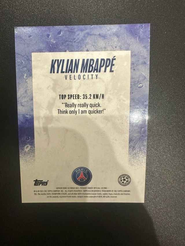 Kylian Mbappe Velocity Topps