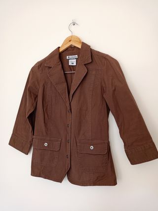 Giacca Columbia donna cotone marrone taglia XS