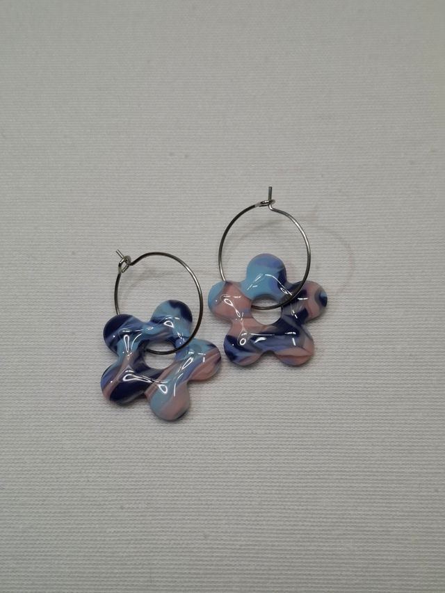 Pendientes Aro Charm flor