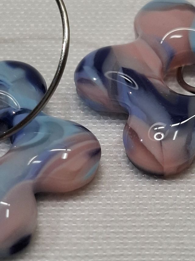 Pendientes Aro Charm flor