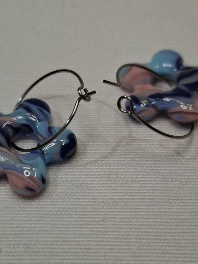 Pendientes Aro Charm flor