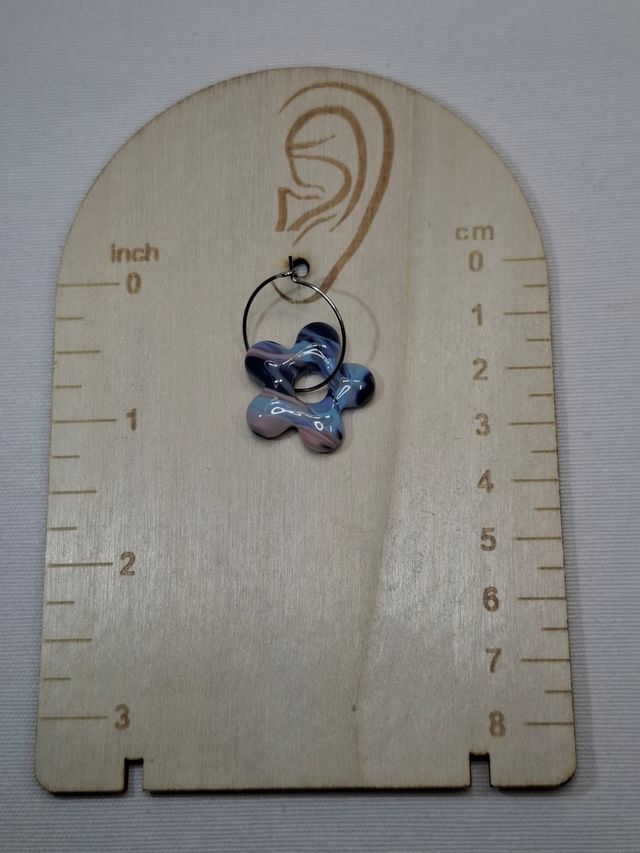 Pendientes Aro Charm flor